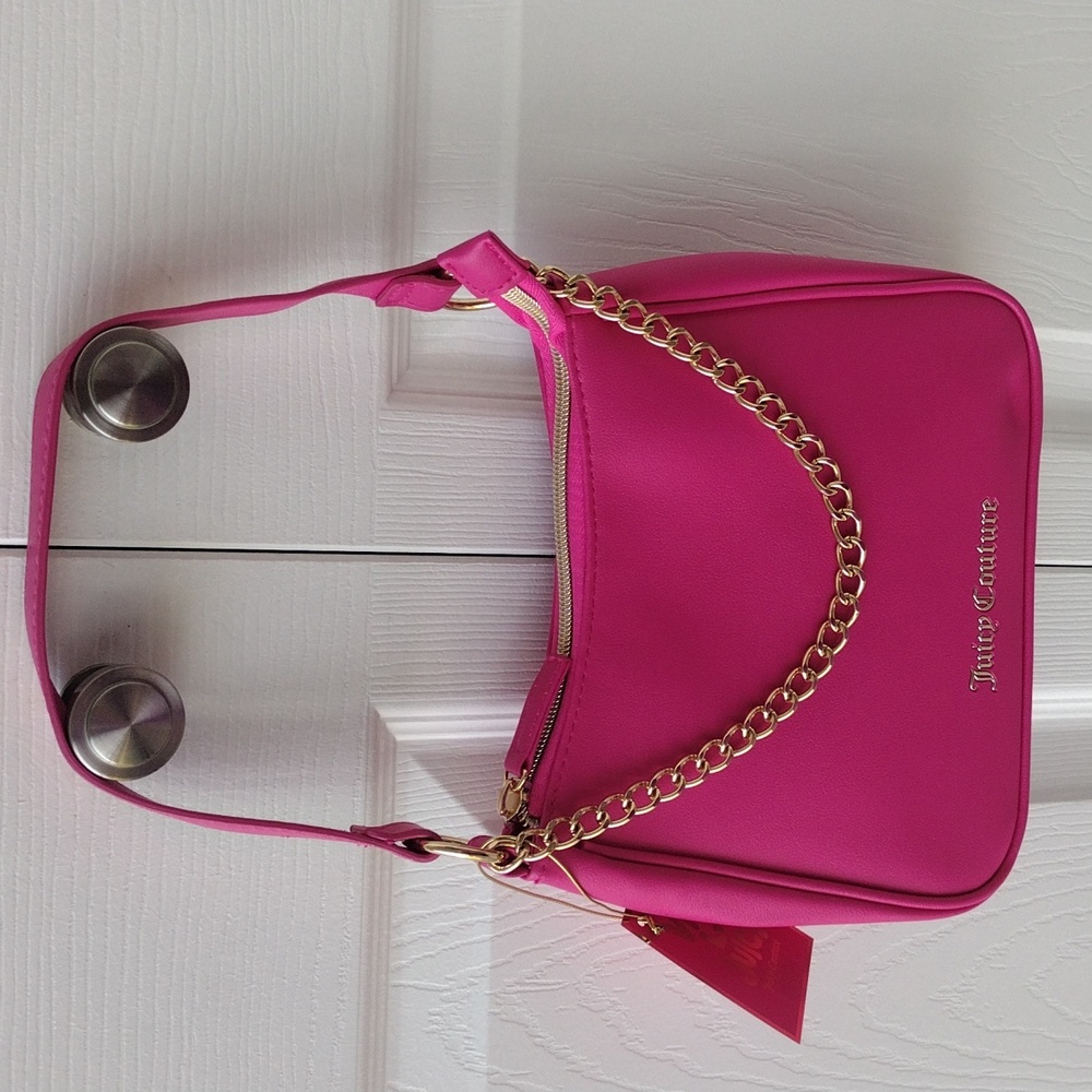 Juicy Couture Hot Pink Chain Shoulder Bag - Picture 15 of 16